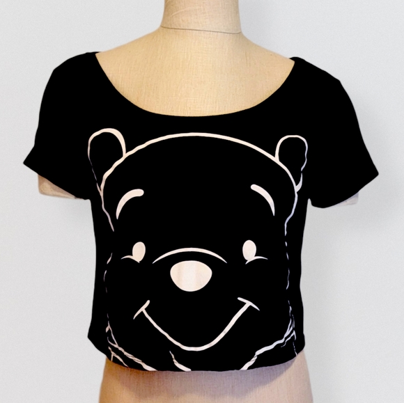 Disney Tops - Disney Winnie the Pooh Black Short Tshirt M